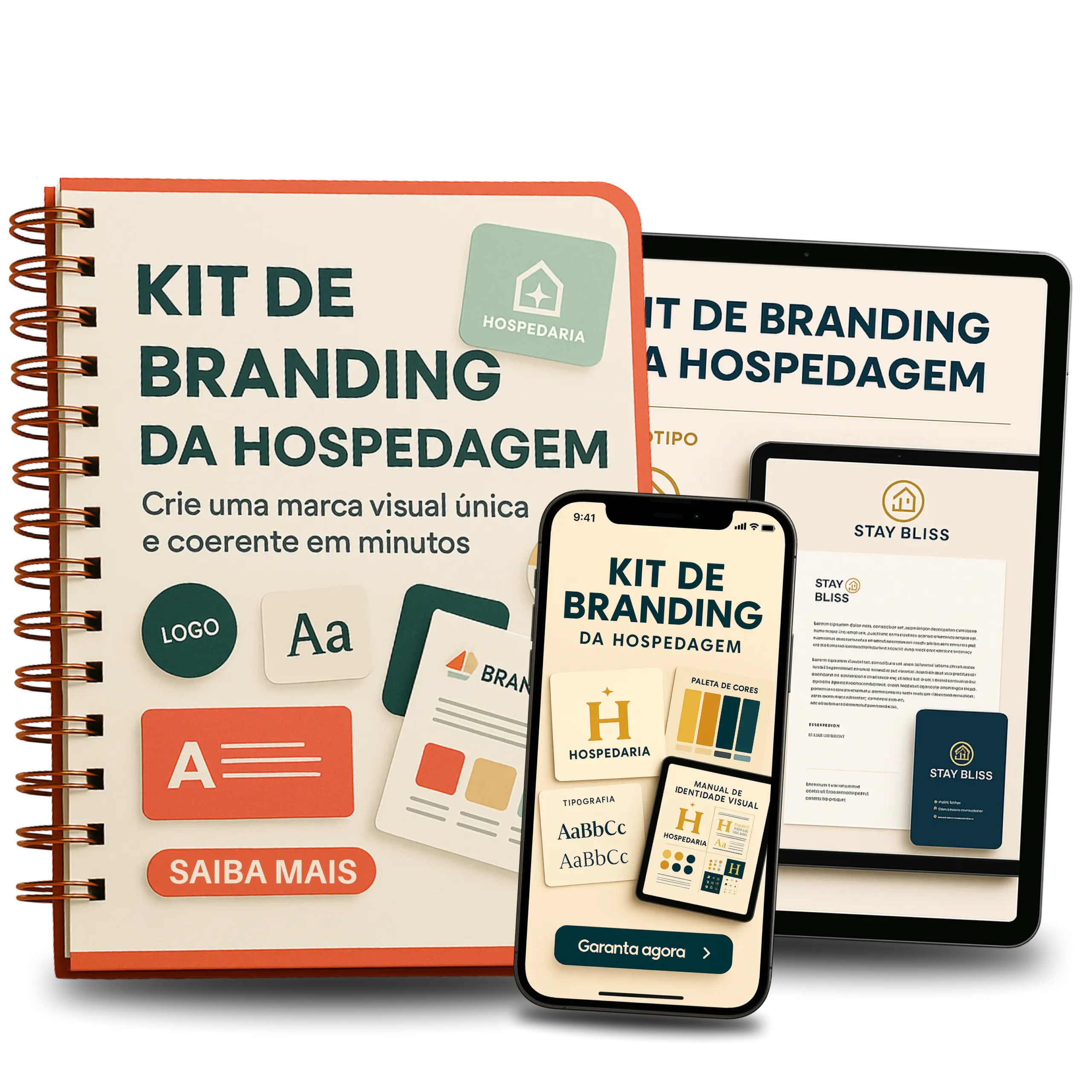 Mockup do Kit de Branding da Hospedagem
