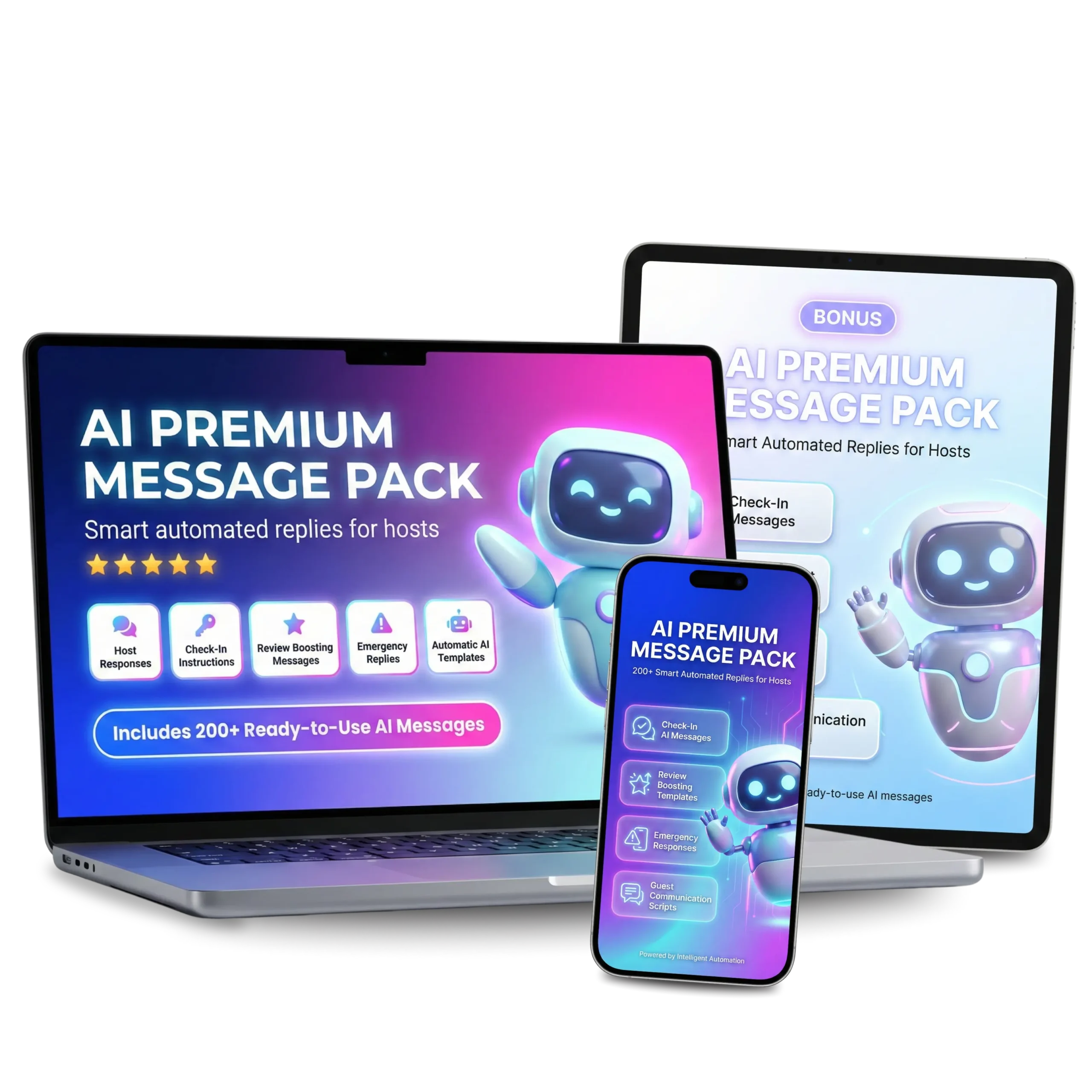 Mockup of the Premium AI Message Pack