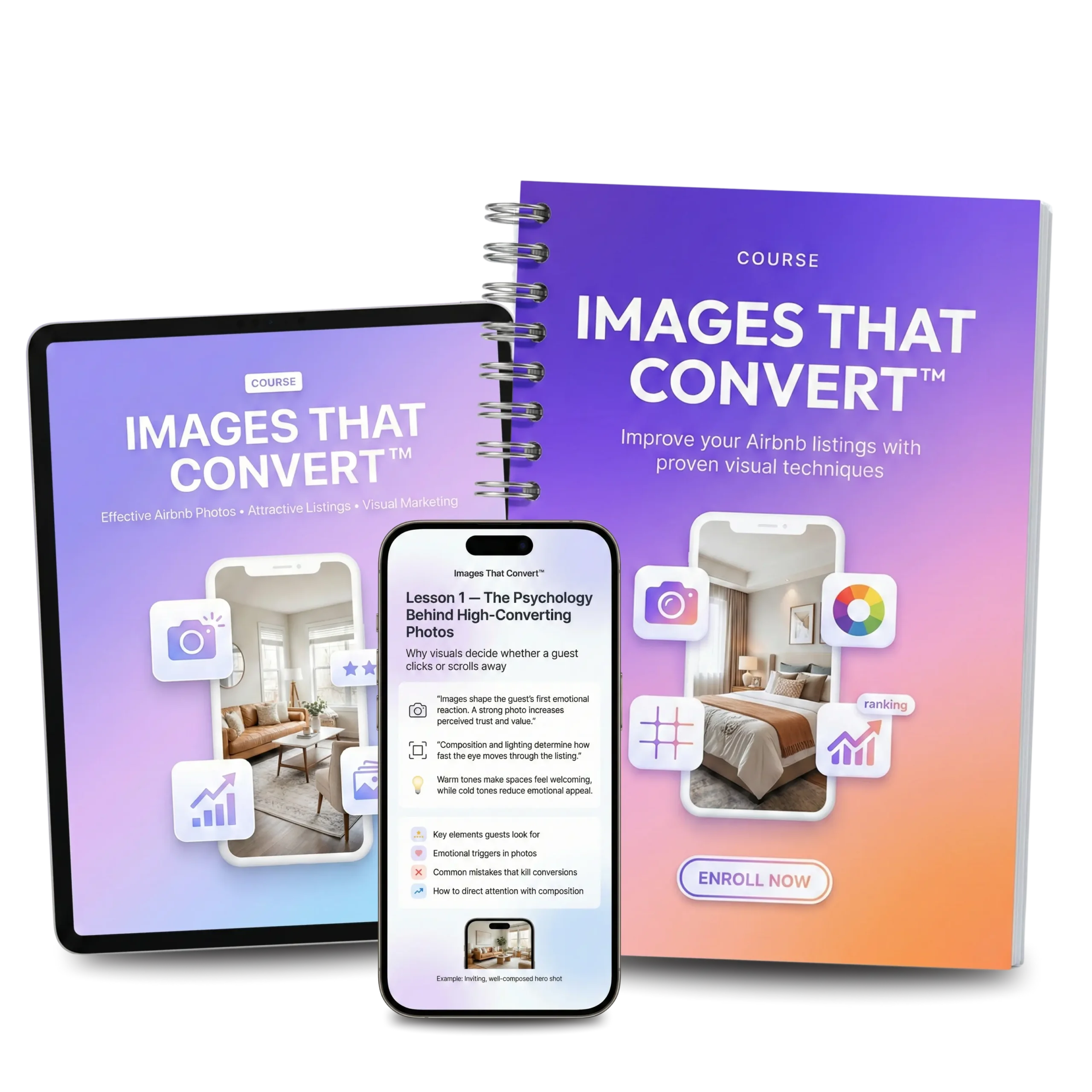 Mockup of the “Images That Convert” Mini Course