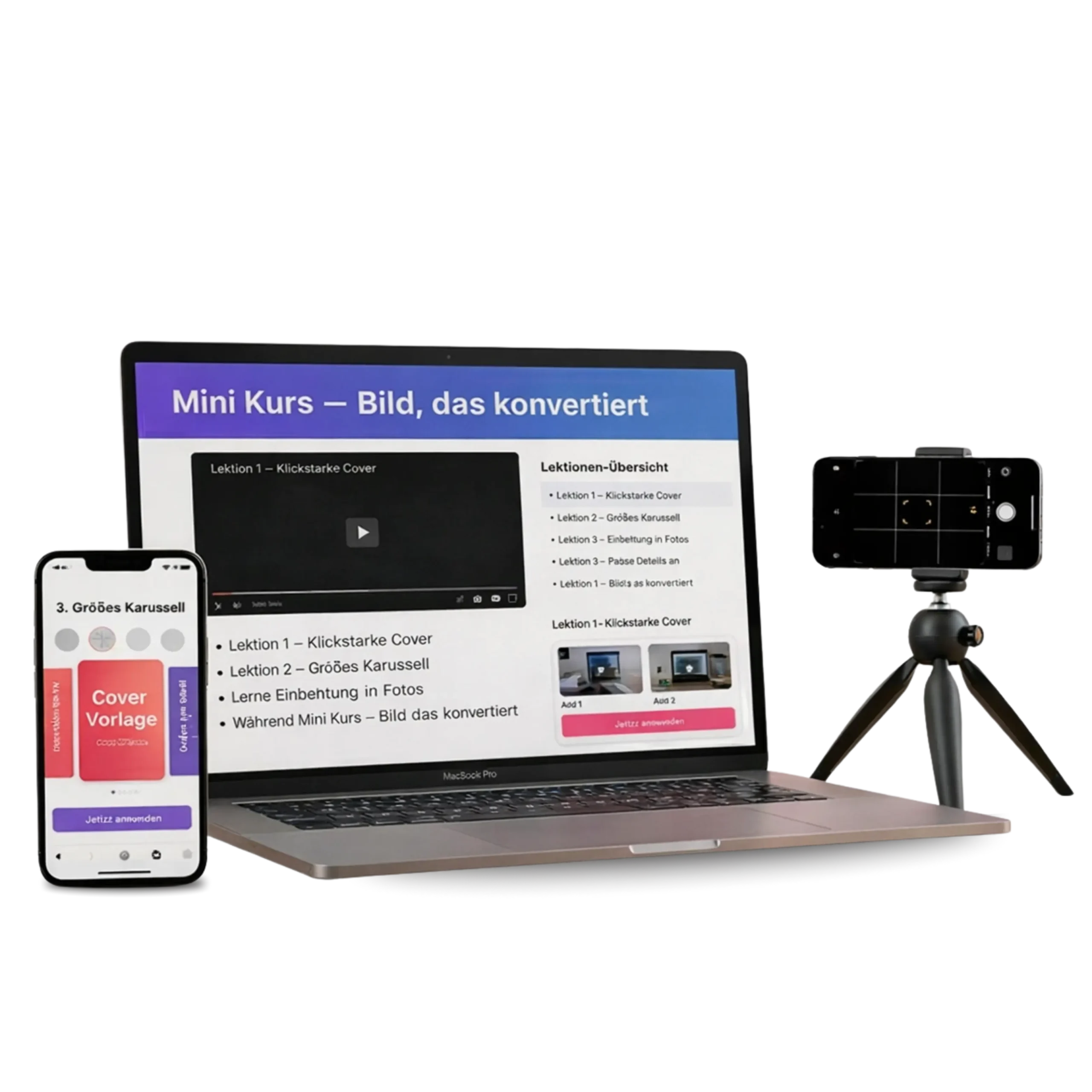 Mockup des Mini Kurs “Bild, das konvertiert”