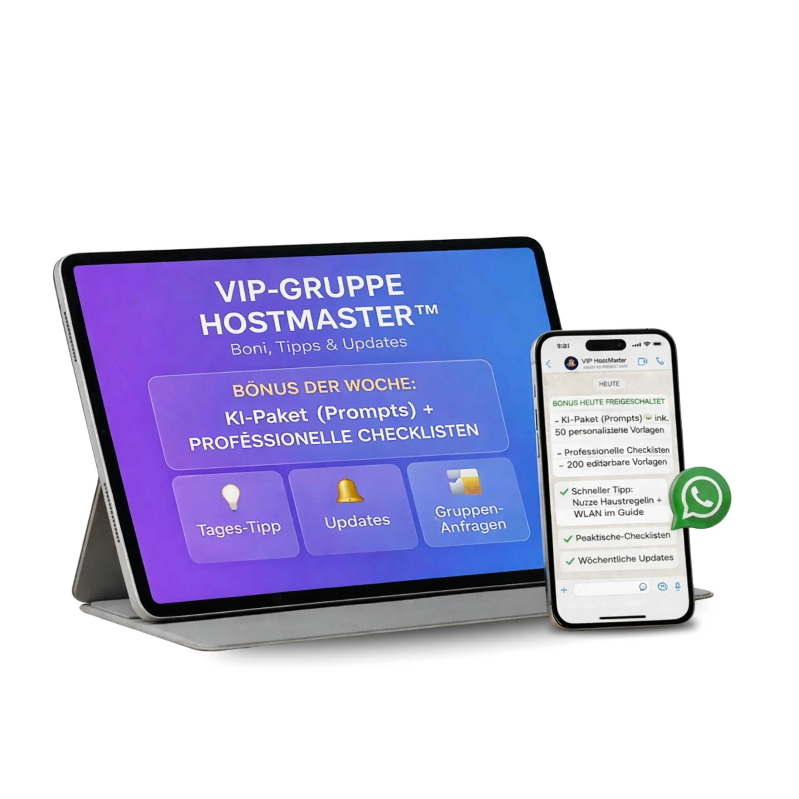 Mockup der VIP-Gruppe HOSTMASTER